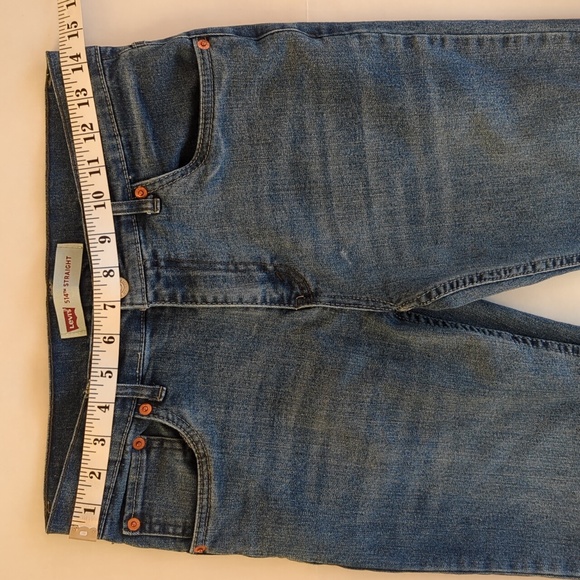 Levi's 514 Straight Distressed Jeans 16 Regular W28 x L28 Blue - Picture 13 of 16